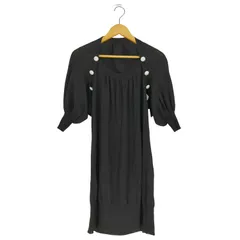 アイエススナオクワハラ I.S. sunao kuwahara ショルダーボタン ナイロンウール ニットワンピース レディース JPN：M 