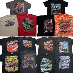 古着卸 まとめ売り レーシング 半袖Tシャツ 14枚セット (メンズ XL ) 大判プリント サーキット 車 中古 古着 NB3962