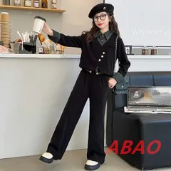 卒業式 パンツスーツ 女の子 フォーマル スーツ トップス セットアップ おしゃれ 黒 卒業式 七五三 入学式 結婚式 発表会 パンツ 子供服 130 140 150 160 165 170 キッズ パンツスーツ ジュニア xzxiaoyun233