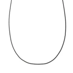 【D：ブラック × 45cm】[Cream dot. クリームドット公式] ネックレス レディース   ステンレス製 金属アレルギー つけっぱなし サージカルステンレス 1mm幅 極細 ショート スキンジュエリー 5タイプ 大人