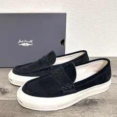 箱付 Graphpaper コンバース ジャックパーセルローファー 1AD520 スエードペニーローファー スニーカー 厚底 26.5cm ブラック