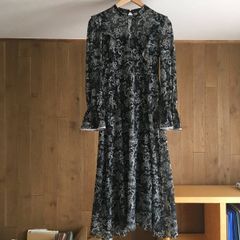 美品✨エトロ サマーニット ロングワンピース 花柄 ストライプ 42