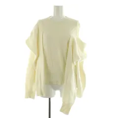 スナイデル SNIDEL ディフォメーションニットプルオーバー セーター 長袖 オープンショルダー アシンメトリー ボリュームスリーブ ONE オフホワイト /MY ■OS