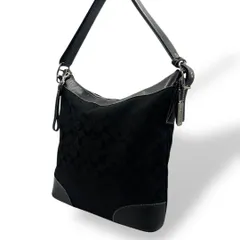 良品 1067 Coach ワンショルダーバッグ シグネチャー ブラック