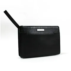 良品◎バーバリー　BURBERRY クラッチバッグ　レザー　黒　セカンドバッグ BURBERRY / バーバリー グレイン型押し牛革 ブラック 黒