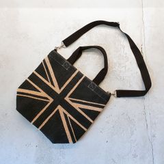 【FABRICO / ファブリコ】ジュートバッグ ectan「union jack」/  ユニオンジャック ショルダー トート ハンド