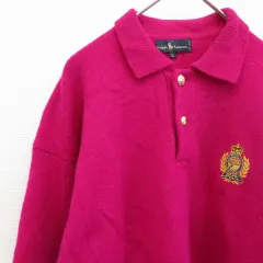 ラルフローレン RalphLauren ヴィンテージ ポロニット セーター 金釦 ロゴ 刺繍 w922060i