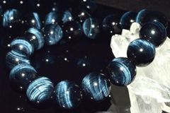 5A級高品質☆シャトヤンシー ブルータイガーアイ 9.5mm ブレスレット 1