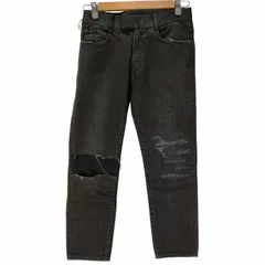 アンダーカバー UNDERCOVER ベルトループサテン切替 ダメージ加工 ブラック  デニムパンツ レディース 表記無 のサムネイル