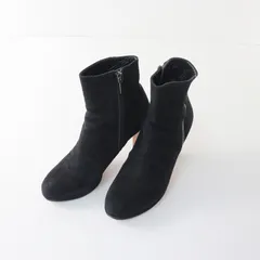 ジルスチュアート JILL STUART スエードショートブーツ 23.5cm/ブラック サイドジップ シューズ ヒール【2400013806732】のサムネイル