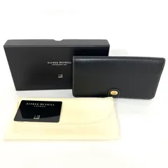 SD2023 新品未使用！ ALFRED DUNHILL ダンヒル 二つ折り長財布 ロングウォレット 札入れ レザー ブラック