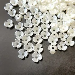 超 ミニ フラワービーズ お花 小花 アクリルパーツ アクリルビーズ 【 6mm 100個 】 アクセサリーパーツ アクリル パールフラワー