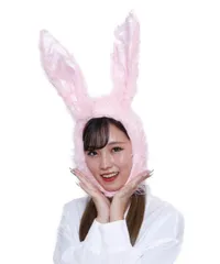 モフモフウサギキャップ ピンク うさぎ 兎 ふわふわ かぶりもの 着ぐるみ キャップ 帽子 変装 パーティー 仮装 変装 ハロウィン コスプレ イベント マラソン 宴会 2次会 余興 CAP 変装 パーティグッズ コスプレ