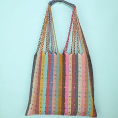 メキシコ製 ハンモックバッグ ハンドメイド つぶつぶ 018 トートバッグ