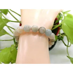 天然石 モルガナイト9.5～10.0mm玉ブレスレット 内周18.1cm