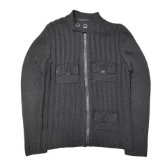 DSQUARED2 ディースクエアード2 スリーポケット ブラック ニット ジップアップ