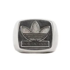 BALENCIAGA バレンシアガ サイズ:60 23SS adidas Ag925 リフォイル シグネット シルバー リング Refoil Signet Ring 指輪 ジュエリー アディダス コラボ アクセサリー【メンズ】のサムネイル