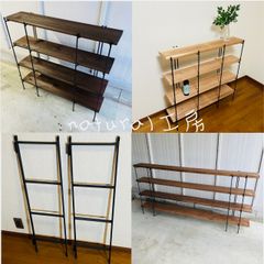 新商品‼️手作りアイアン家具 折り畳みラック西海岸インテリア 鉄脚