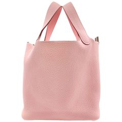 エルメス(HERMES) ピコタンロックPM(18) ローズサクラ トリヨン シルバー金具 W刻印(2024年製造) 新品 レディース ハンドバッグ