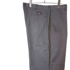 ディッキーズDickiesダブルニーワークパンツ灰色グレーツイル生地黒タグワンポイントセルフォンポケットvintageヴィンテージ50121