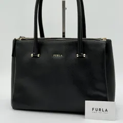 【美品】フルラ ロータス トートバッグ ビジネスバッグ レザー 黒 手提げ フルラ ロータス トートバッグ ビジネスバッグ レザー 黒 手提げ