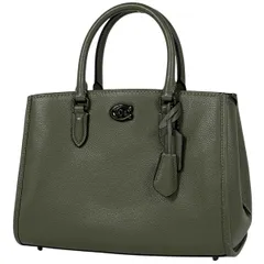コーチ COACH ロゴ ハンドバッグ ブルック キャリーオール 28 2WAY ショルダーバッグ ハンドバッグ レザー グリーンベージュ CE732 レディース 【中古】