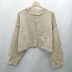 ◇ ⊇ rectangle レクタングル 長袖 セーター サイズF ブラウン系 レディース E  【1502060012966】