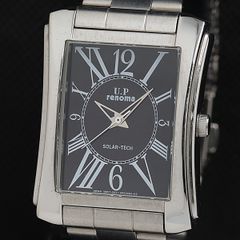 未使用❣ U.P renoma レノマ　ソーラー　レクタングル　白文字盤　稼働品 Yahoo!オークション -「renomaレノマ」(レディース腕時計) の