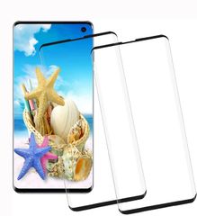 【新着商品】気泡なし 全面吸着 指紋防止 全面保護 貼り付け簡単 3D曲面 飛散防止 耐スクラッチ 硬度9H 【2枚セット】指紋認証対応 ギャラクシー 強化ガラス フィルム S10 S10 S10 用 用 用 液晶 Galaxy Galaxy 保護フィルム ガ