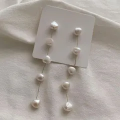 淡水パール ロングピアス