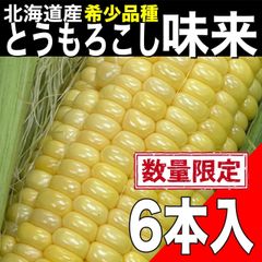 【数量限定】希少品種  北海道産とうもろこし 味来 （みらい）Lサイズ 6本入り