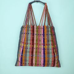 メキシコ製 ハンモックバッグ ハンドメイド つぶつぶ 023 トートバッグ