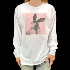 オリジナル ロンT アリアナグランデ デンジャラスウーマン セクシー ボンテージ バニー ロンT 長袖Tシャツ S M L XL タイト ジャスト 大きい ビッグ オーバーサイズ メンズ レディース ユニセックス ピンククリーム