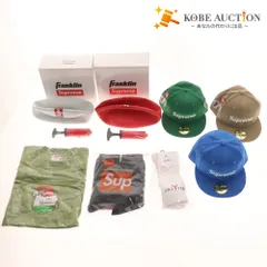 ■ シュプリーム 8点セット まとめ売り ボール2点 Tシャツ1点 靴下2袋 帽子3点 ブルー グリーン ホワイト ブラック 未使用