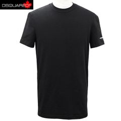 新品 ディースクエアード Tシャツ メンズ 半袖 1枚単品 ブラック カットソー アンダーウェア DSQUARED2 DCX250070