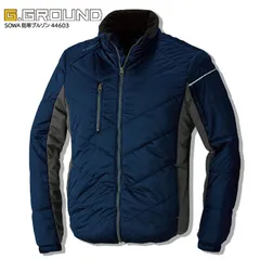 防寒ブルゾン 桑和 44603 ネイビー 防寒服 メンズ 秋冬 防寒着 ジャンバー ジャンパー ジャケット 防風 ストレッチ 撥水 反射材 作業服 デオドラント ニオイ軽減 カジュアル アウトドア G.GROUND SOWA ソーワ 『S-4L』