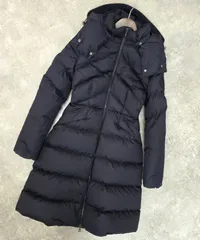 ★  美品 MONCLER (モンクレール) アゴット ダウン ダウンジャケット ダウンコート AGOT GIUBBOTTO  レディース 0 Sサイズ ネイビー ロング丈 ダウン F20931D50700 C0068 PAWNSHOPRiZ