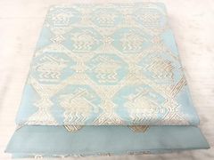 平和屋着物◎六通柄袋帯 修賀都織 夢帯御車丸紋 金銀糸 正絹