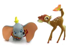 【中古】フィギュア バンビ＆ダンボ デザインフィギュア 「ディズニーミニブックコレクション」 定期購読特典