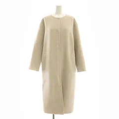 アプワイザーリッシェ Apuweiser-riche ノーカラーリバーコート アウター ウール 1 ライトベージュ /NR ■OS