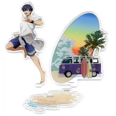 【中古】アクリルスタンド・アクリルパネル 潔世一 シーサイドモチーフ ジオラマアクリルスタンド 「ブルーロック×文房具カフェ」