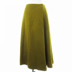 イエナ IENA フレアスカート ロング マキシ 36 カーキ /DK ■MA