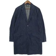 BENO ベノ 通年 USED加工★ デニム チェスター スプリング コート Sz.L メンズ 紺 ネイビー