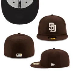 ニューエラ NEWERA キャップ 59FIFTY 5950 パドレス ブラウン×ベージュ フラットバイザー しっかりめ MLB メジャーリーグ 大谷翔平 フラットバイザー メンズ レディース ユニセックス NEWERA 59FIFTY 新品 正規品 未使用品