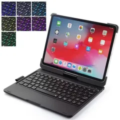 F11AS iPad 第10世代/iPad 11インチ A16用 Bluetooth ワイヤレス キーボード ハード ケース メッキ ノートブック風 7色バックライト付 360度回転 (ブラック、シルバー、ローズゴールド)３色選択