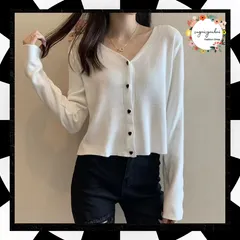ニットカーディガン レディース 韓国風 ショート丈 長袖 ニットセーター トップス 前開き 開襟 アウター オシャレ 可愛い カジュアル 春秋冬 ニットトップス Vネック ミニカーデ ボタン付き ニット カーディガン コンパクトな丈感 99FZFZ-012