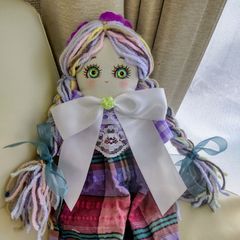 43cm  大きく色合い美しいカントリードール  グラスアイ  抱き人形