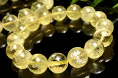 虹入り！◇高発色 レモンクォーツ　11mm　ブレスレット 1個売り パワーストーン 天然石 _BG5899-11