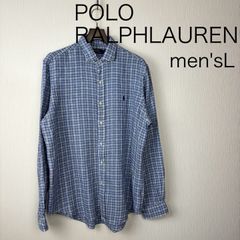 POLO RALPH LAUREN ショートポイントカラーリネンシャツ　メンズL