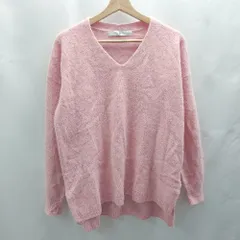 ◇ ⊇ Tiara ティアラ Ｖネック 長袖 ニット セーター サイズ表記なし ピンク系 レディース E  【1503060024812】